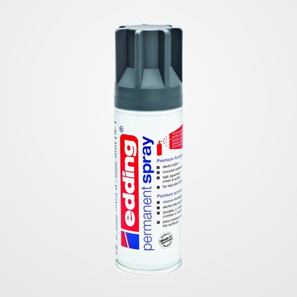 PINTURA ACRILICA EDDING PERMANENT SPRAY 200 ml GRIS ANTRACITA MATE