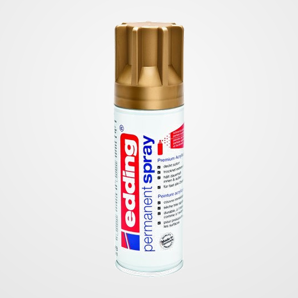 PINTURA ACRILICA EDDING PERMANENT SPRAY 200 ml ORO RICO MATE