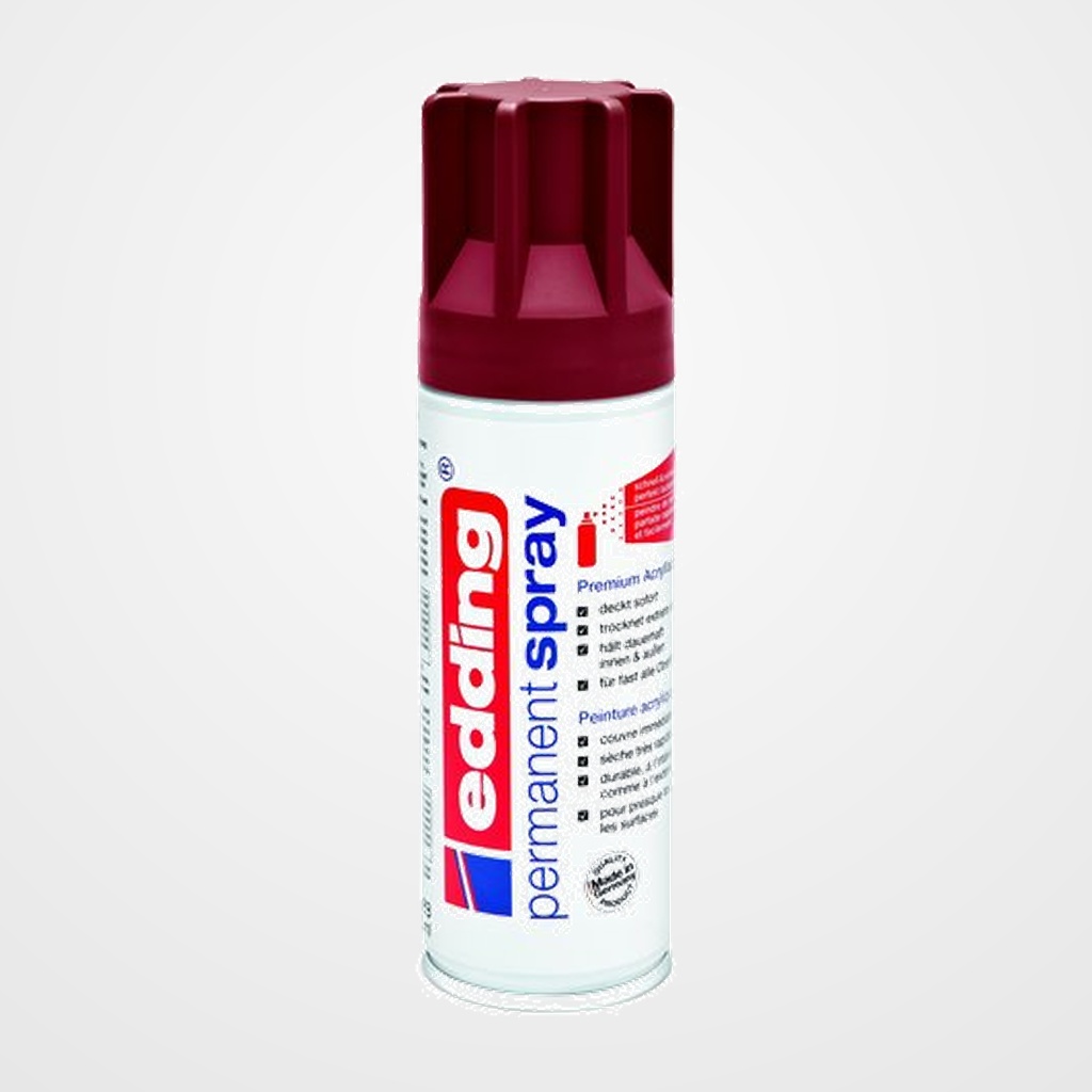 PINTURA ACRILICA EDDING PERMANENT SPRAY 200 ml ROJO PURPURA MATE