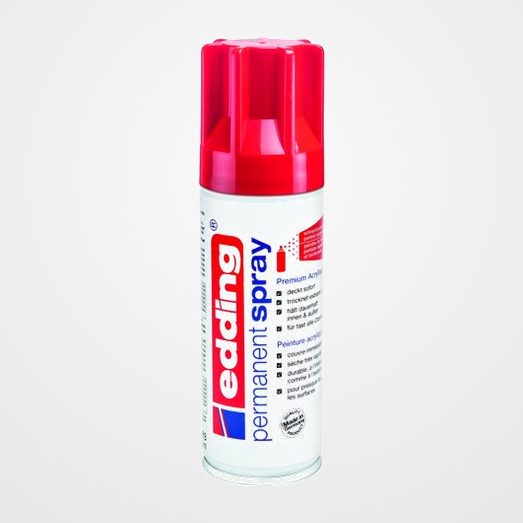 PINTURA ACRILICA EDDING PERMANENT SPRAY 200 ml ROJO TRAFICO BRILLO