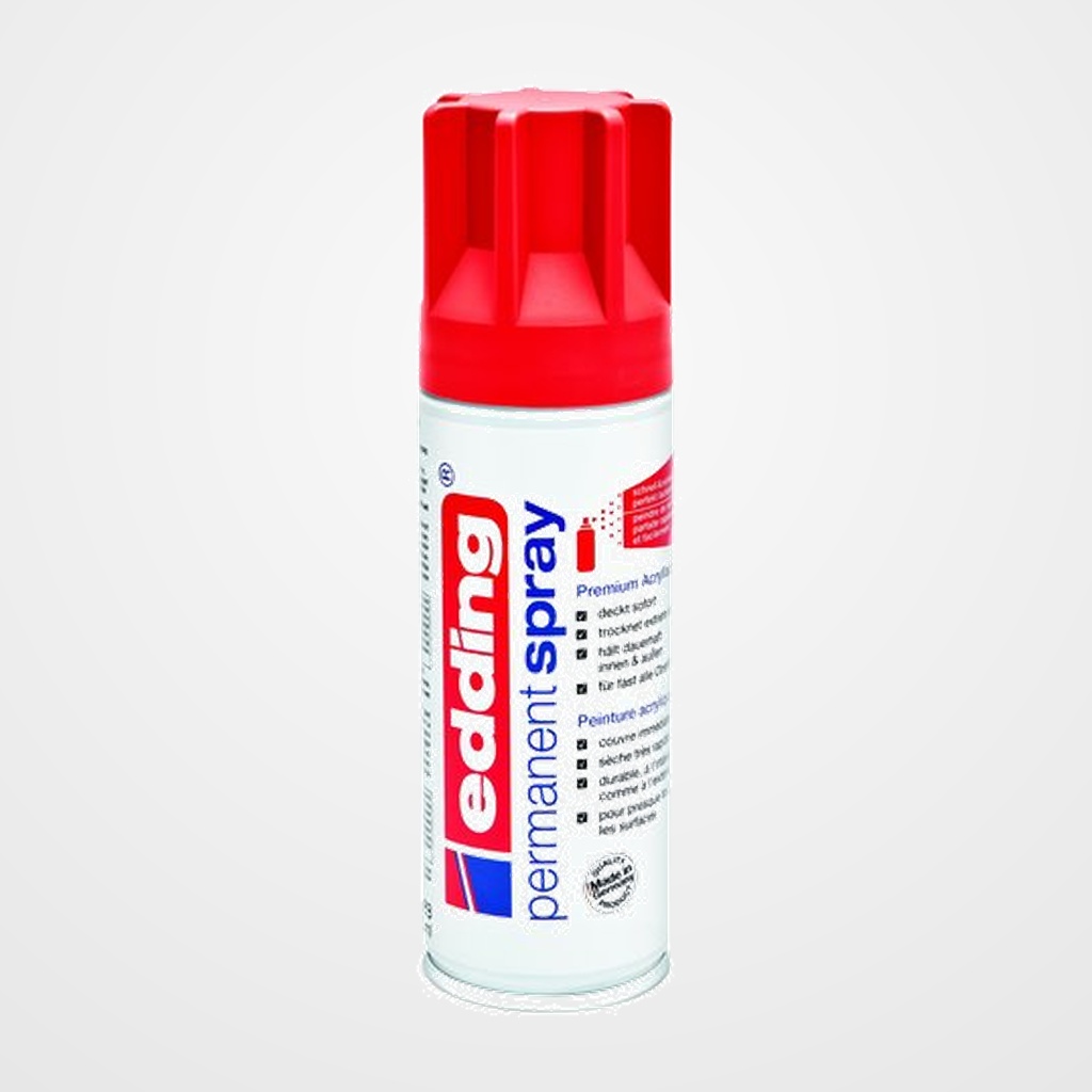 PINTURA ACRILICA EDDING PERMANENT SPRAY 200 ml ROJO TRAFICO MATE