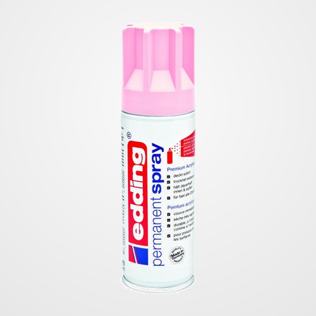 PINTURA ACRILICA EDDING PERMANENT SPRAY 200 ml ROSA PASTEL MATE