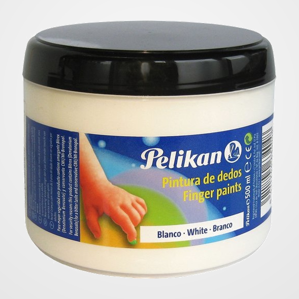 PINTURA de DEDOS PELIKAN 500 ml (bote) Nº4 BLANCO