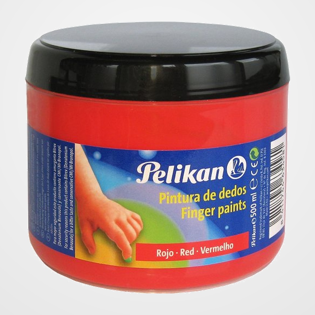 PINTURA de DEDOS PELIKAN 500 ml (bote) Nº58 BERMELLON
