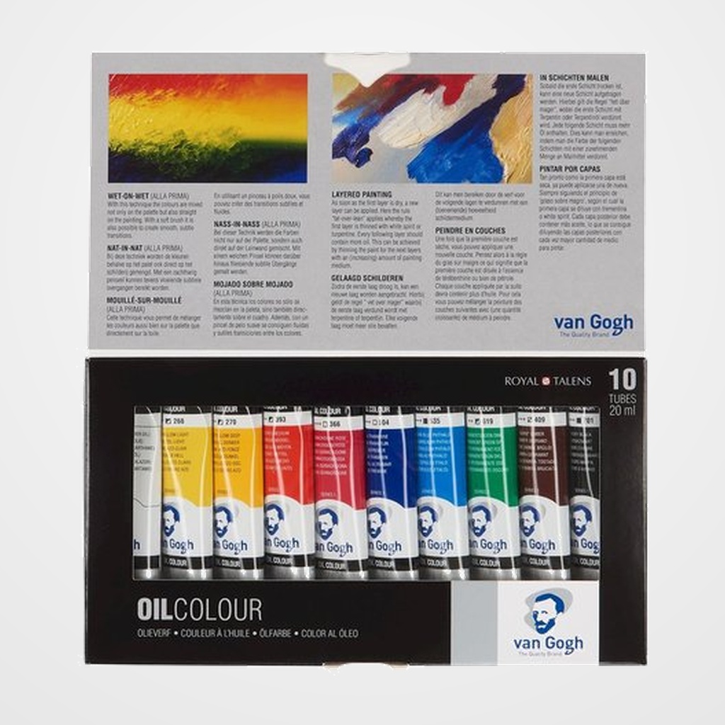 PINTURA OLEO VAN GOGH SET BASICO 20 ml (Tubo) ESTUCHE de 10