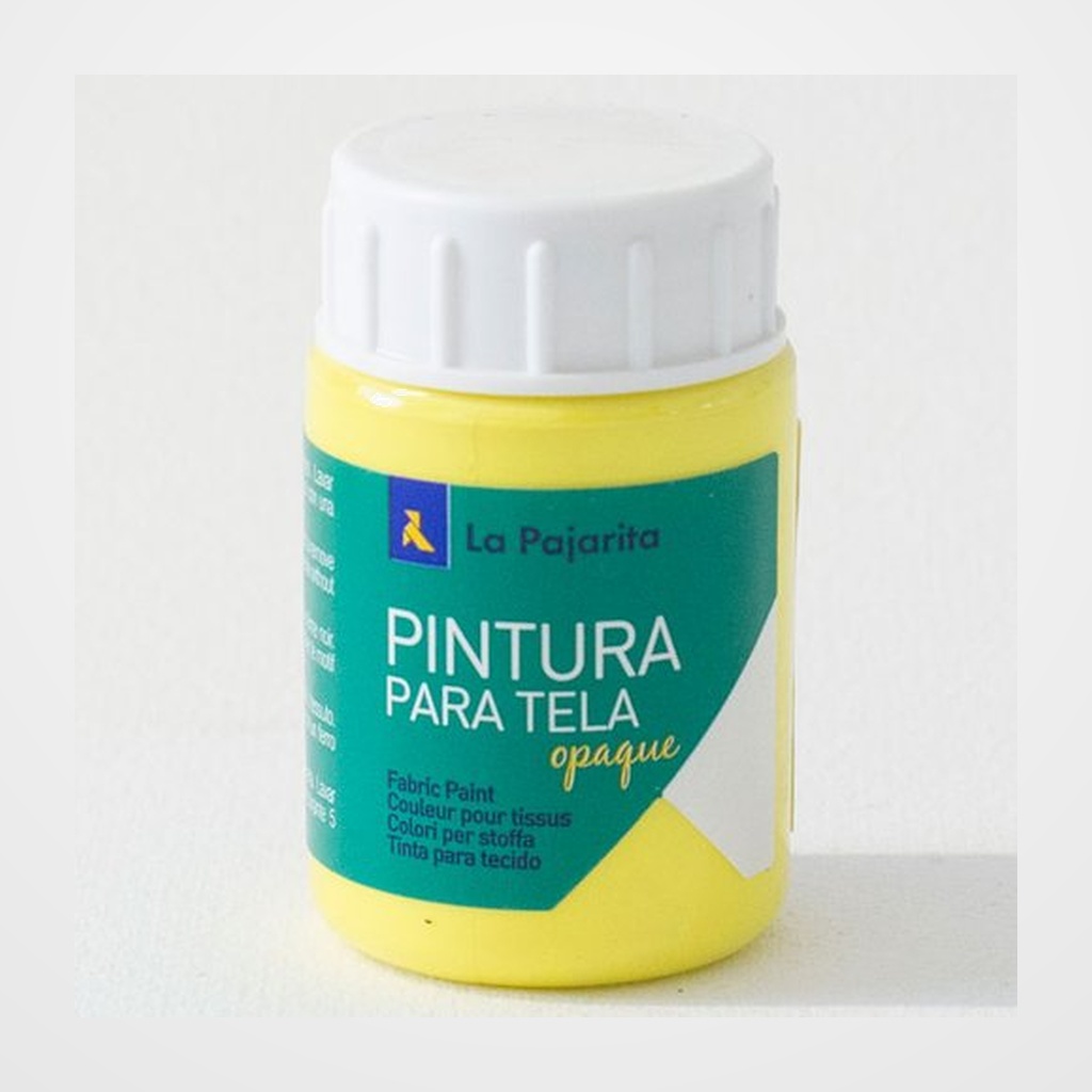 PINTURA para TELA LA PAJARITA 35 ml OPAQUE AMARILLO LIMON TO-02