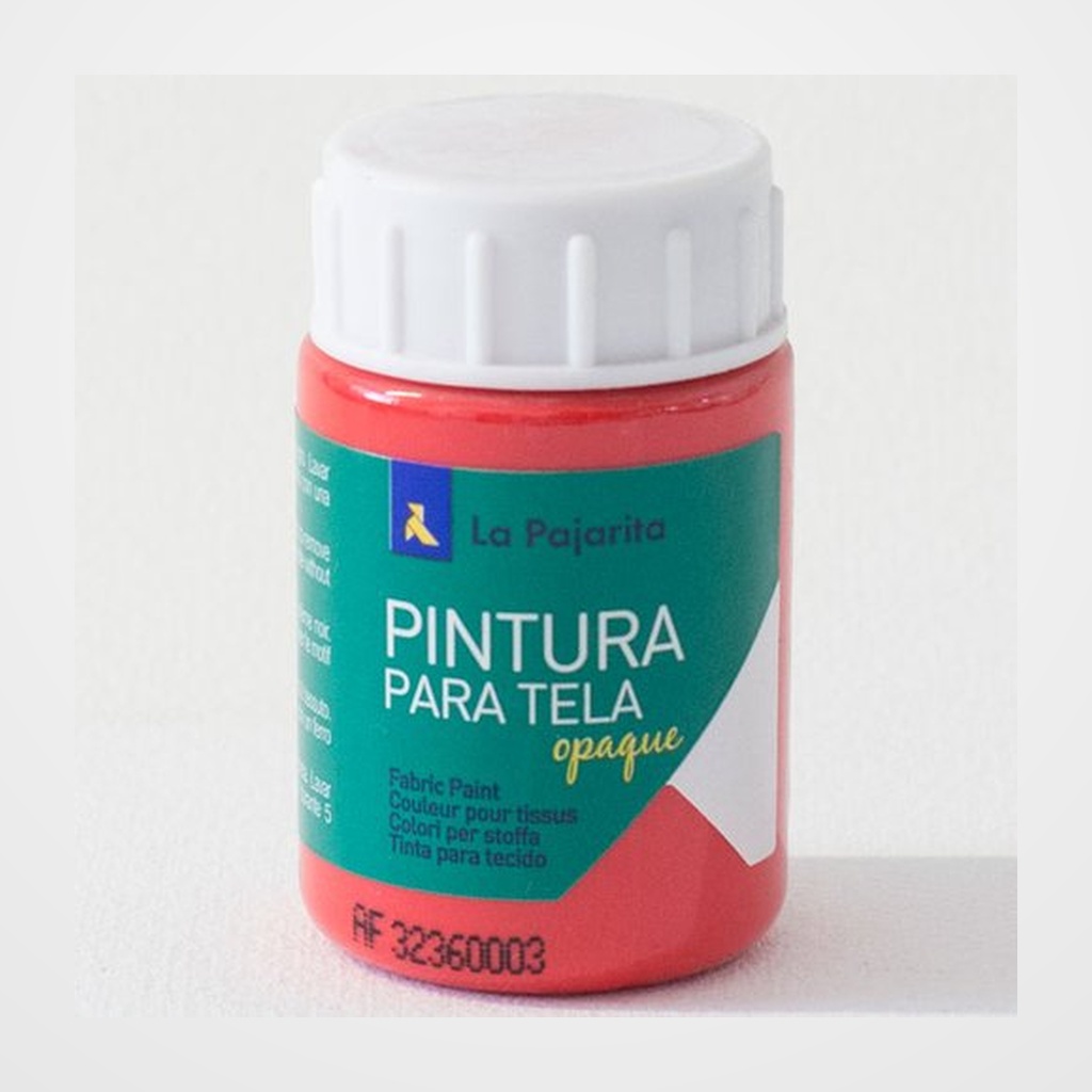 PINTURA para TELA LA PAJARITA 35 ml OPAQUE ROJO TO-06