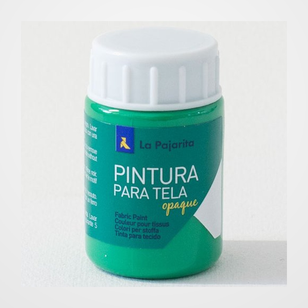 PINTURA para TELA LA PAJARITA 35 ml OPAQUE VERDE ESMERALDA TO-14