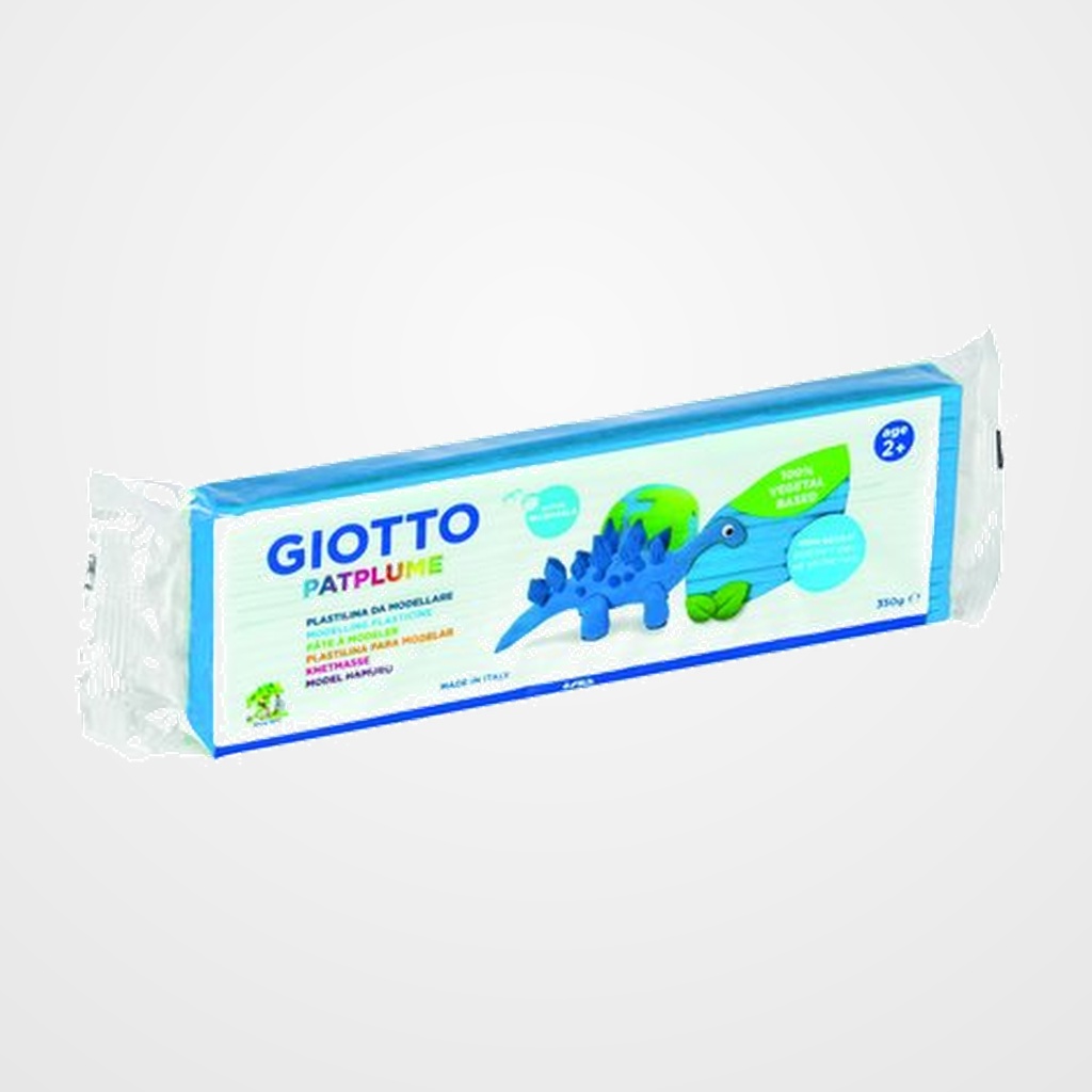 PLASTILINA PATPLUME 350GR CAJA 12 PASTILLAS AZUL CLARO