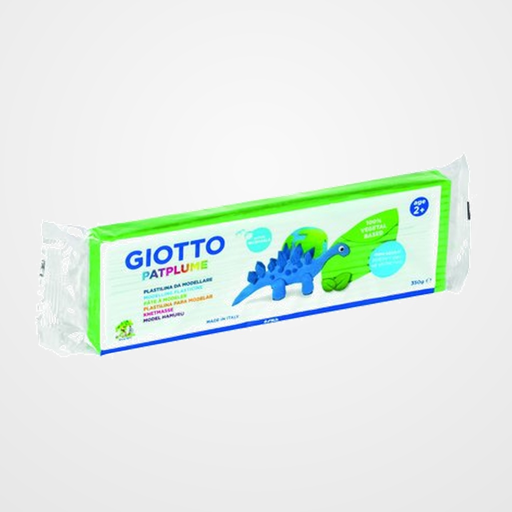 PLASTILINA PATPLUME 350GR CAJA 12 PASTILLAS VERDE CLARO