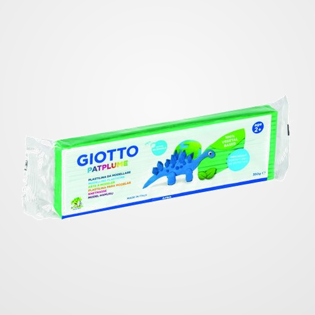 PLASTILINA PATPLUME 350GR CAJA 12 PASTILLAS VERDE OSCURO