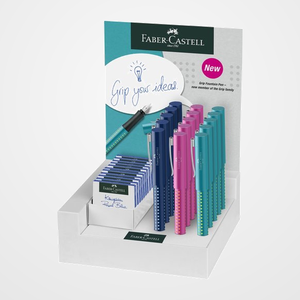 PLUMA FABER-CASTELL GRIP 2010 9(F)+6(M) EXPOSITOR DE 15