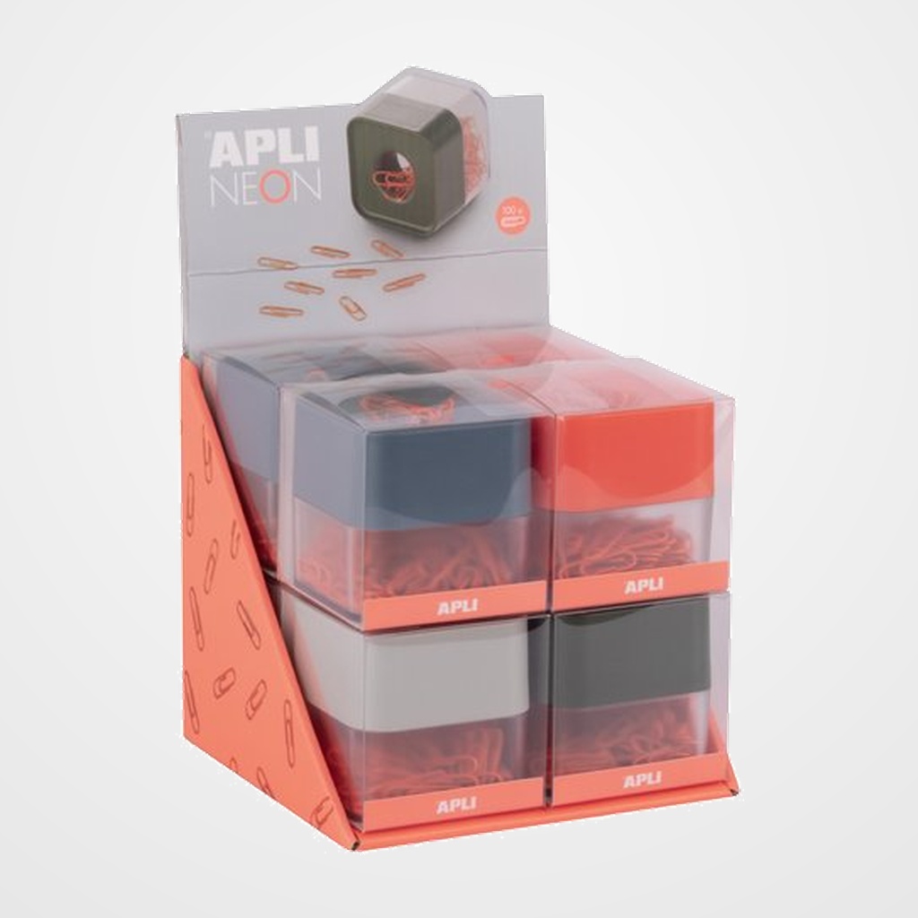 PORTACLIPS APLI NEON EXPOSITOR de 8