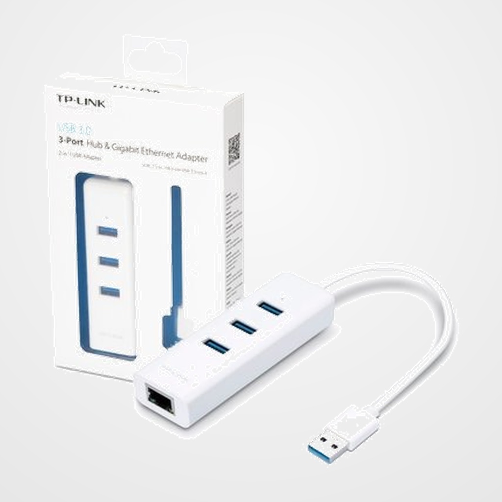 ADAPTADOR TP-LINK USB 3.0 A ETHERNET GIGA + 3 PUERTOS USB 3.0