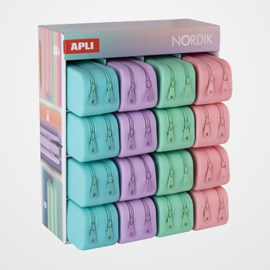 PORTATODO APLI NORDIK SILICONA DOBLE RECTANGULAR EXPOSITOR DE 16