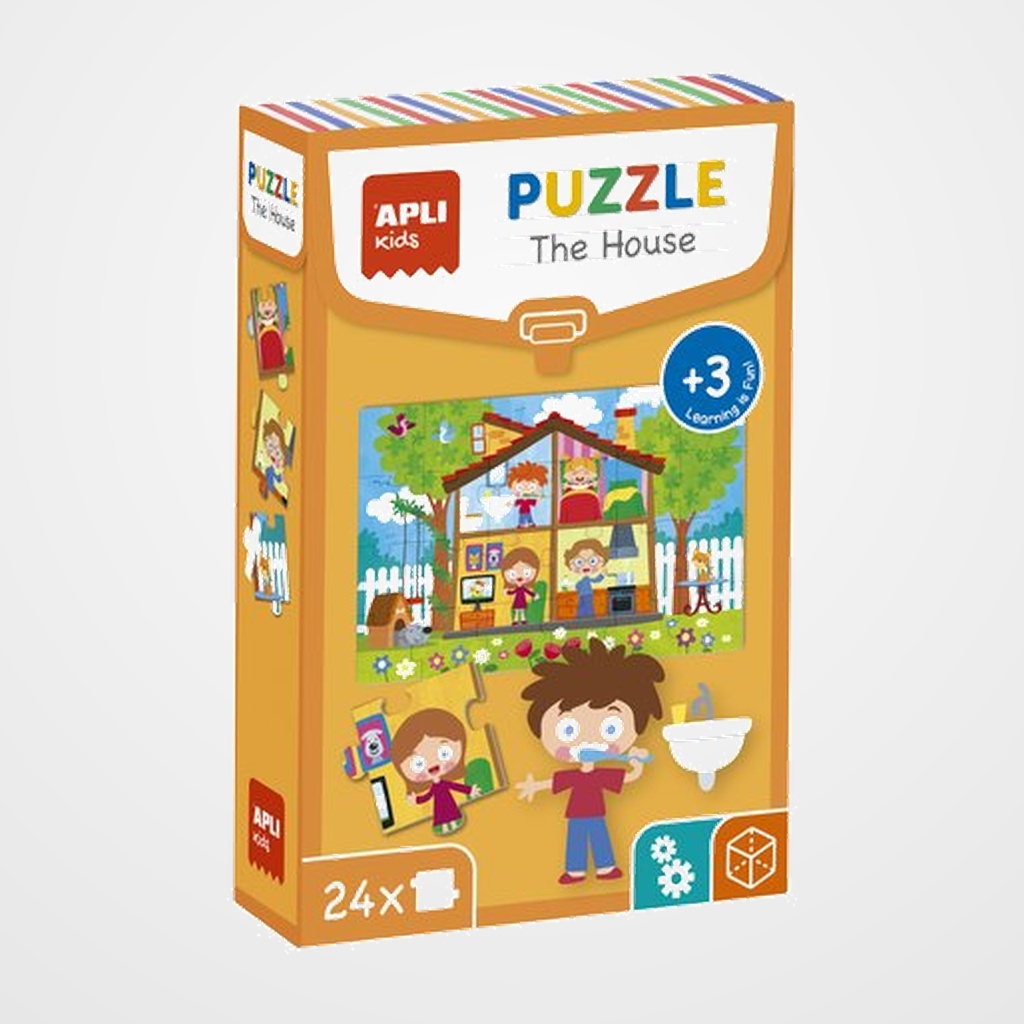 PUZLE EDUCATIVO APLI KIDS 24 PIEZAS LA CASA (+3 años)