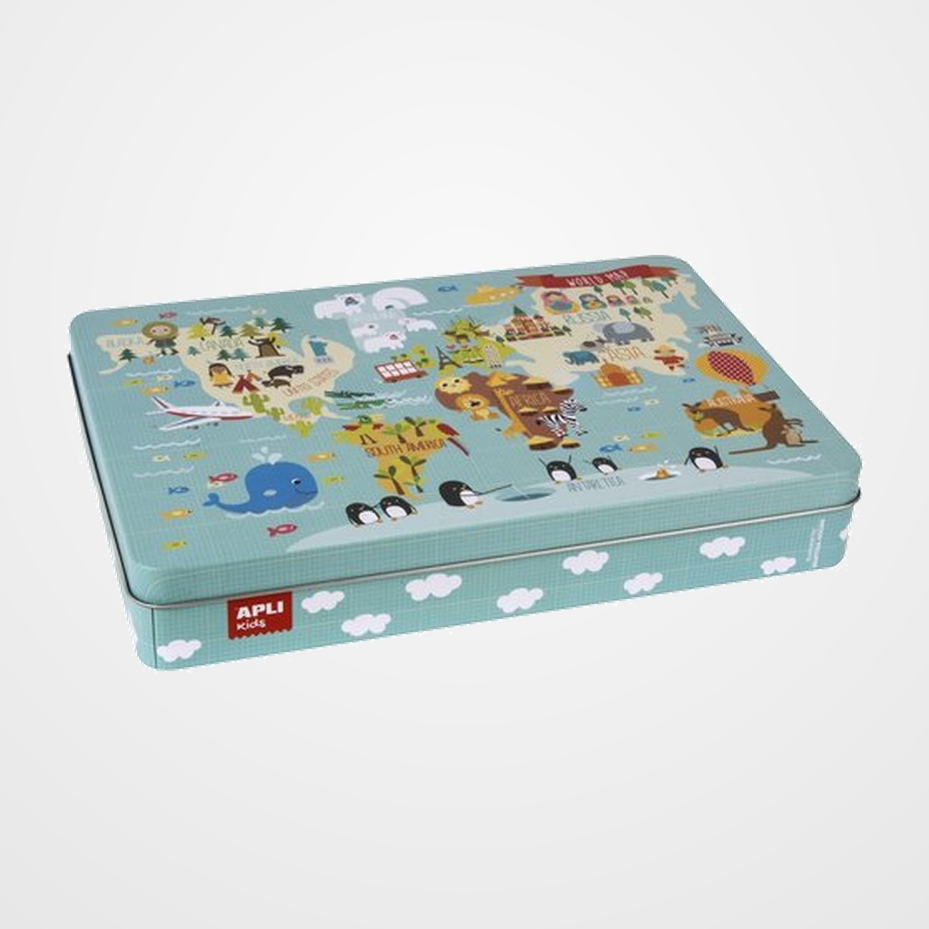 PUZLE EDUCATIVO APLI KIDS 24 PIEZAS MAPA MUNDI MARTINA HOGAN