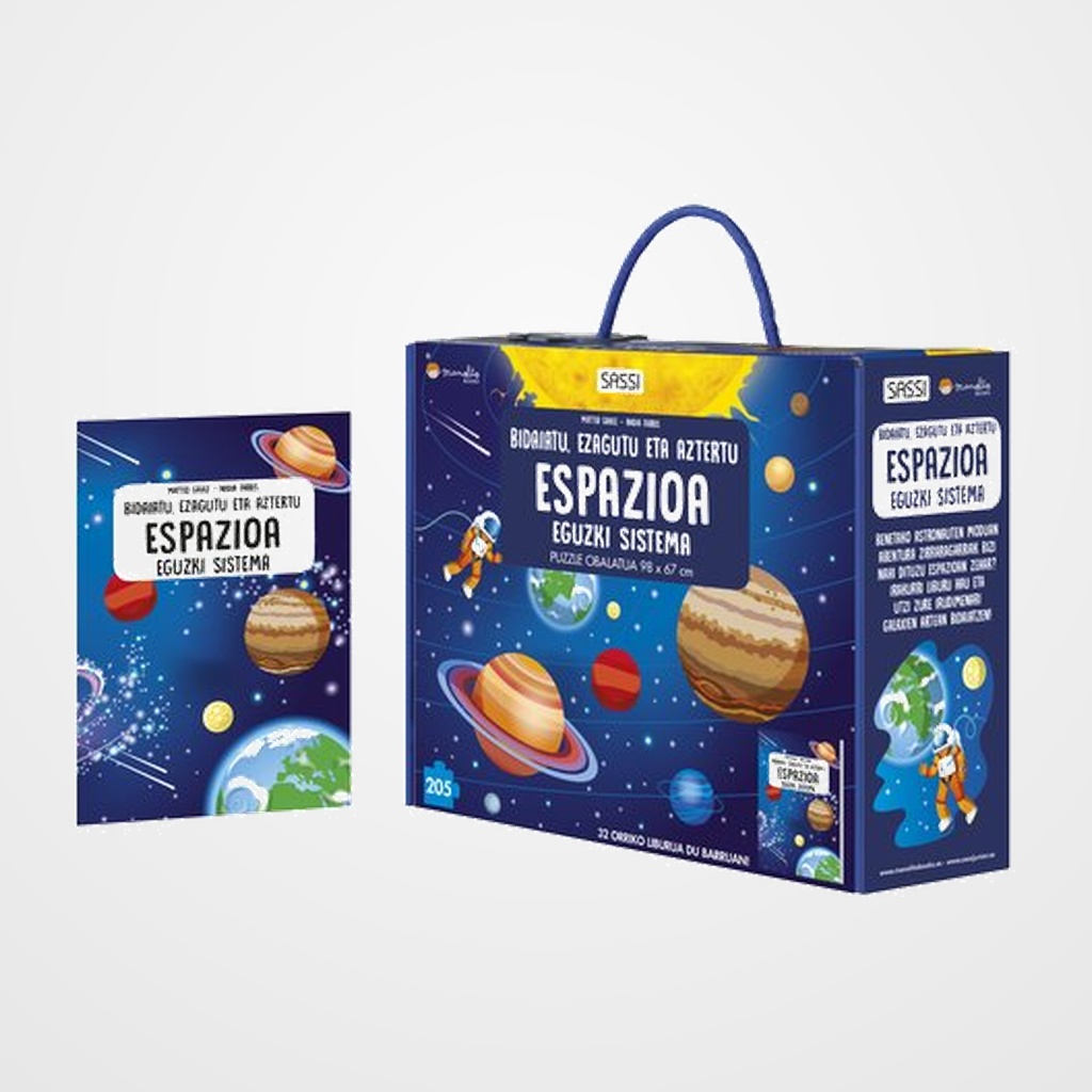 PUZLE SASSI MANOLITO BOOKS ESPAZIOA - EUSKERA 205 PIEZAS (+6 años)