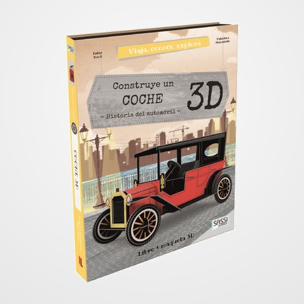 PUZLE 3D Y LIBRO SASSI MANOLITO BOOKS CONSTRUYE UN COCHE 3D 32 PIEZAS (+6 años)
