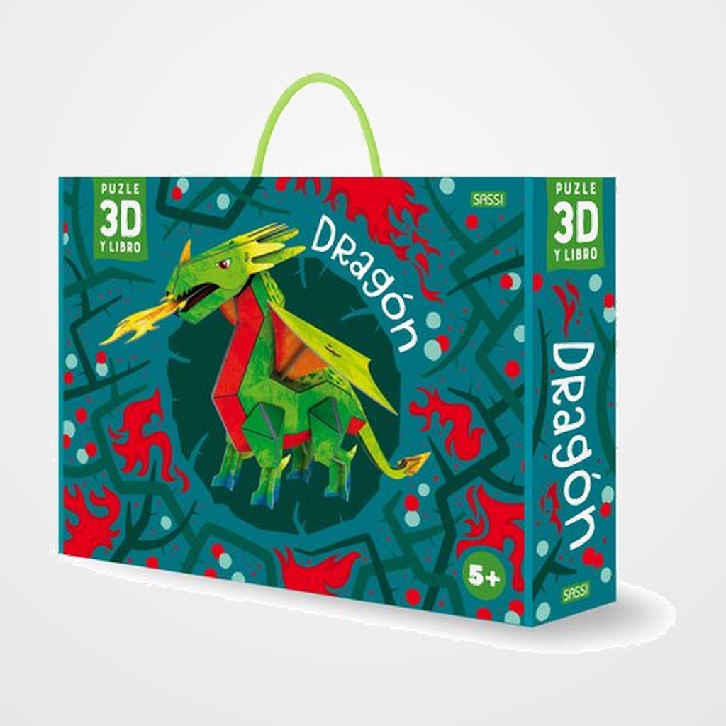 PUZLE 3D Y LIBRO SASSI MANOLITO BOOKS DRAGON 3D  55 PIEZAS (+5 años)