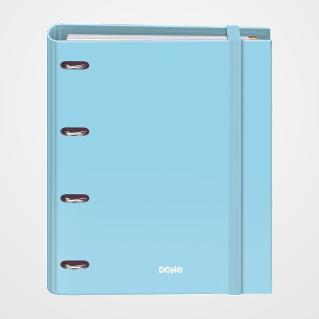 CARPEBLOC DOHE SERENITY A4 4 ANILLAS MIXTAS 35 mm con RECAMBIO 100hj. 90gr. CUADRIC.5x5 AZUL