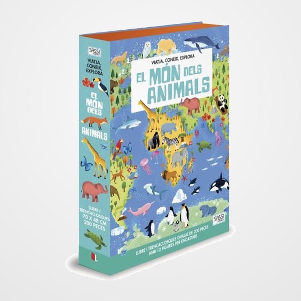 PUZZLE SASSI MANOLITO BOOKS EL MON DELS ANIMALS - CATALAN 200 PIEZAS (+6 años)