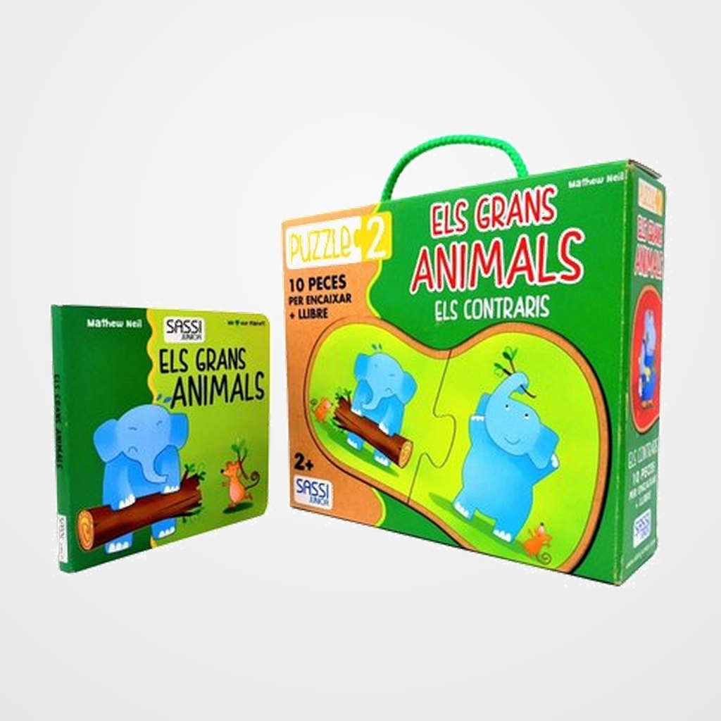 PUZZLE SASSI MANOLITO BOOKS ELS GRANS ANIMALS ELS CONTRARIS - CAT 10 PIEZAS (+2 años)