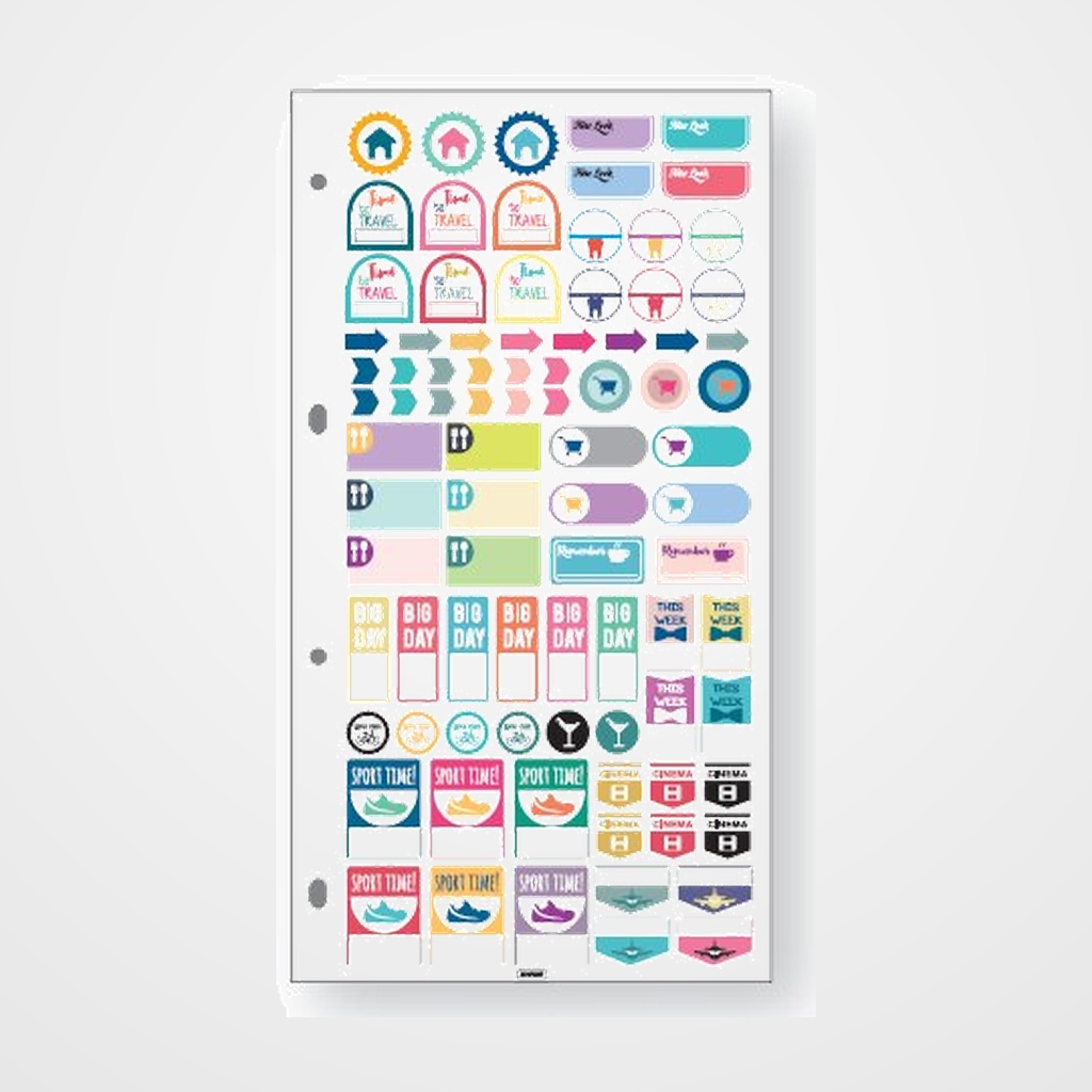 RECAMBIO AGENDA SENFORT PLANNER 140x260 PEGATINAS 3h