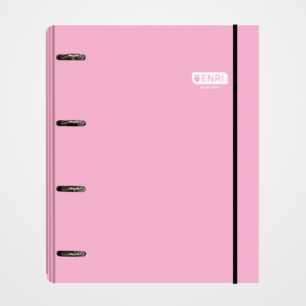 CARPEBLOC ENRI A4 4 an.MIXTAS 35mm con RECAMBIO 100 hj. 80g. CUADRIC.5x5 ROSA