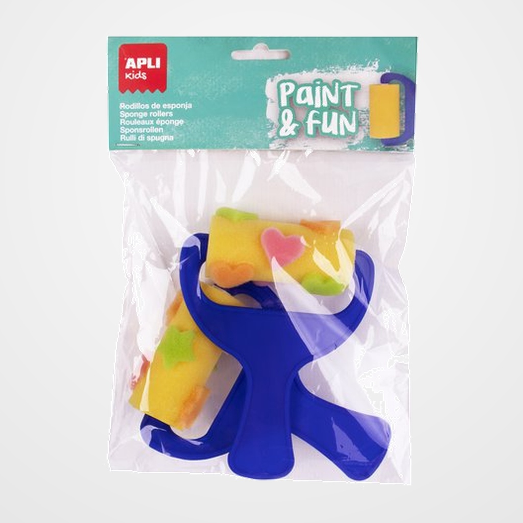 RODILLO de ESPONJA APLI para PINTURA BOLSA DE 2