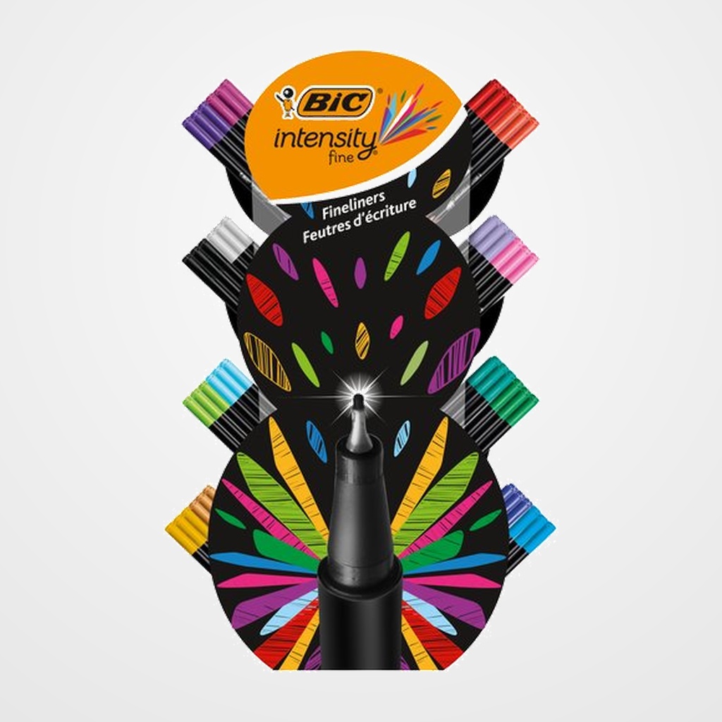 ROLLER BIC INTENSITY FINE EXPOSITOR DE 132 12x 942070 INTENSITY AZUL 12x 942069 INTENSITY NEGRO 12x 942084 INTENSITY ROJO 12x 942068 INTENSITY VERDE 12x 942067 INTENSITY TURQUESA 12x 942066 INTENSITY LILA 12x 942065 INTENSITY ROSA 12x 942064 INTENSITY VERDE CLARO 12x 942063 INTENSITY NARANJA 12x 942062 INTENSITY MARRON 12x 942061 INTENSITY GRIS 150x 8373609 BOLIG. CRISTAL AZUL SIN CARGO