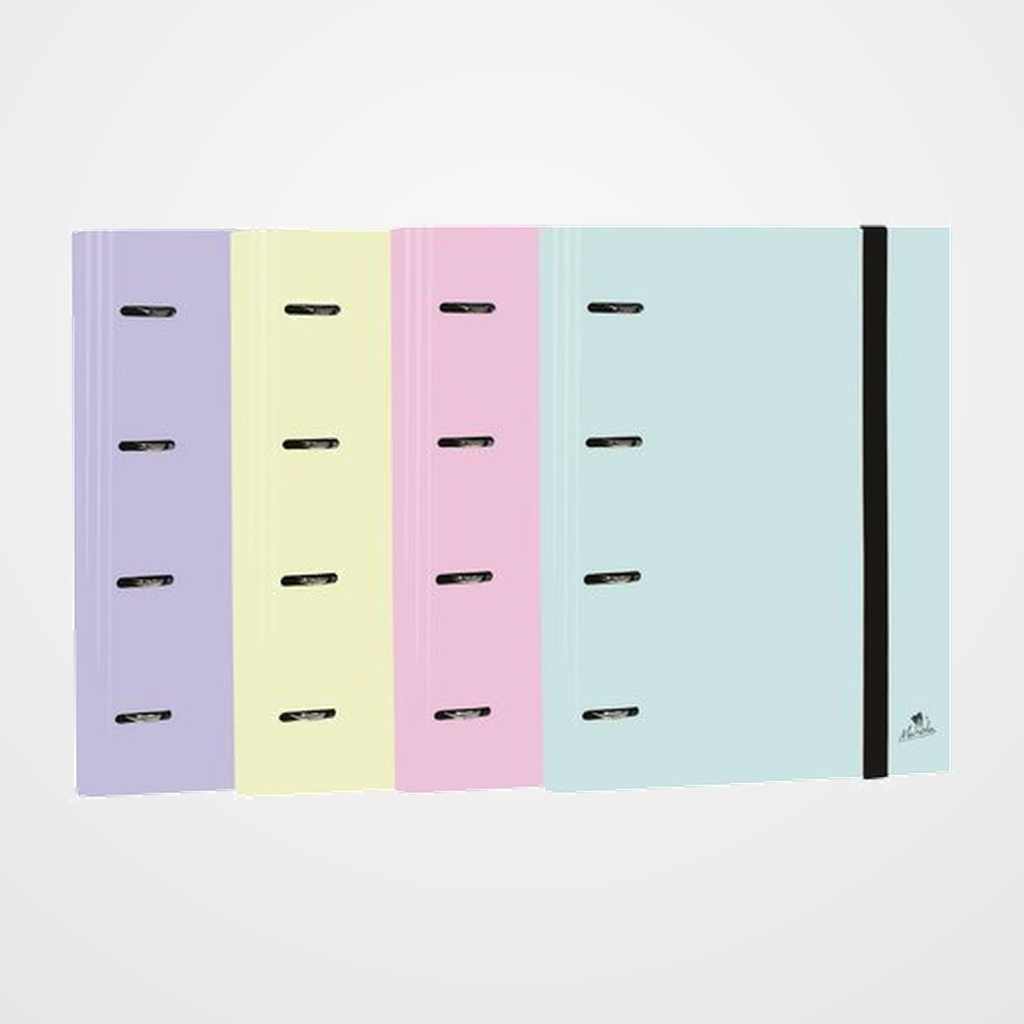 CARPEBLOC MARIOLA A4 4 an. MIXTAS 40mm SIN RECAMBIO SURTIDO PASTEL (4 col.)