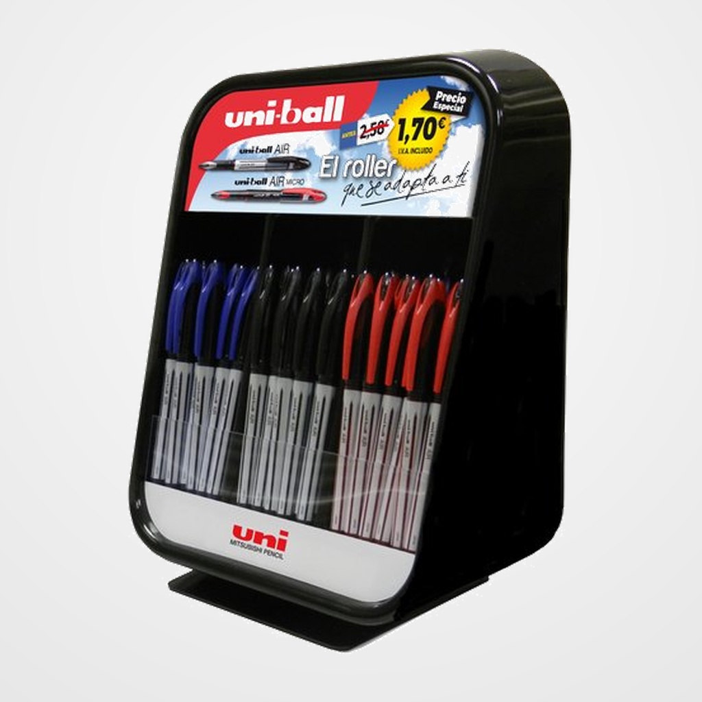 ROLLER T.LIQ. UNI-BALL AIR SURTIDO EXPOSITOR de 72 18x 190512000 AZUL 0.7 12x 190504000 NEGRO 0.7  6x 190520000 ROJO 0.7 18x 190488000 AZUL 0.5 12x 190470000 NEGRO 0.5  6x 190496000 ROJO 0.5