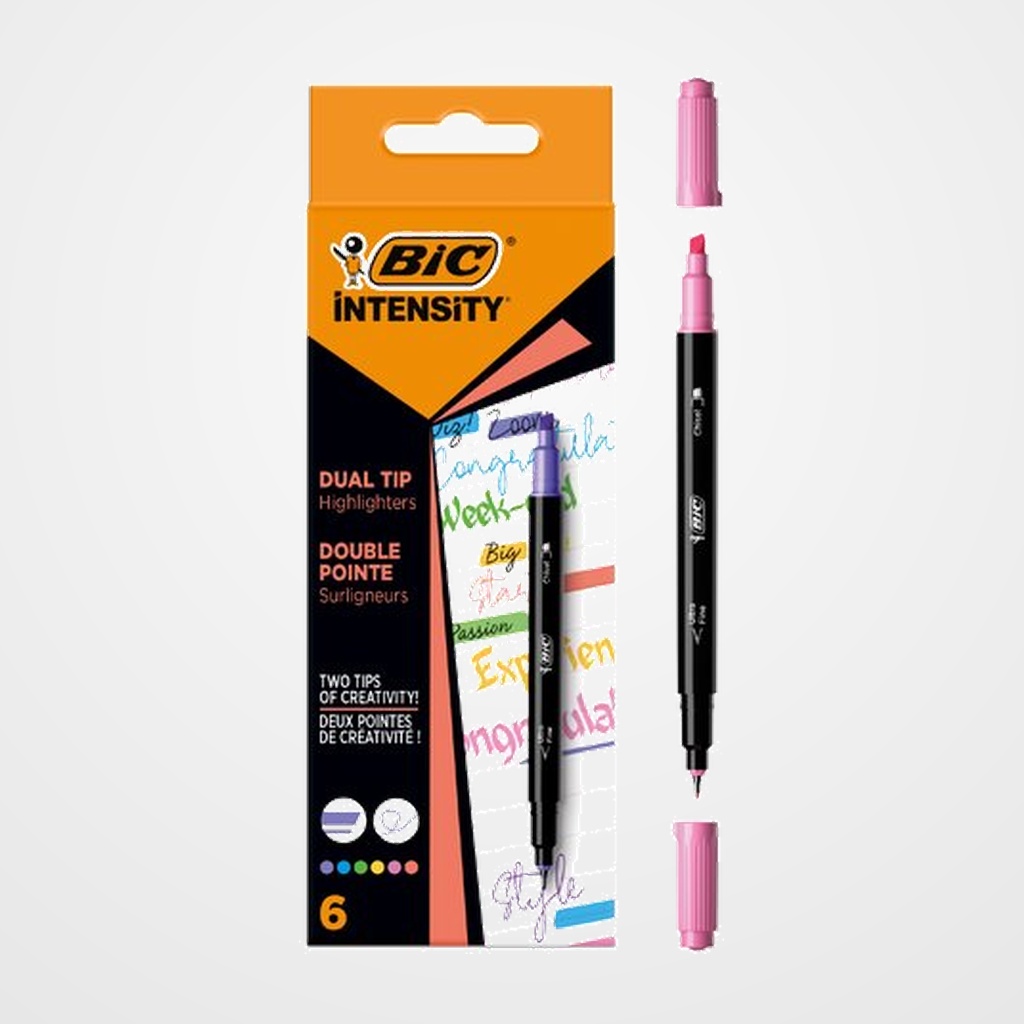 ROTULADOR BIC INTENSITY HIGHLIGHTER BLISTER DE 6