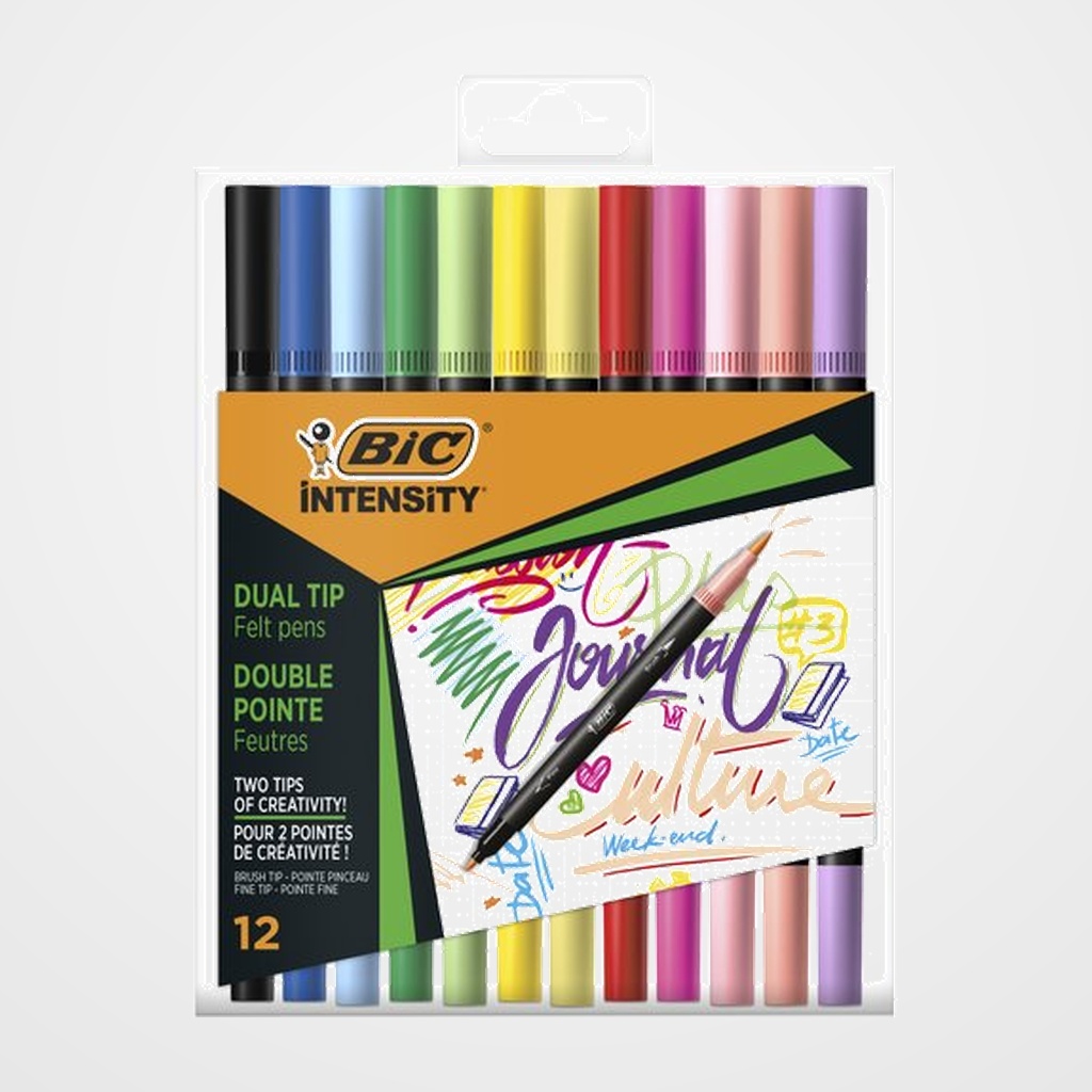 ROTULADOR BIC INTENSITY PASTEL BLISTER DE 12