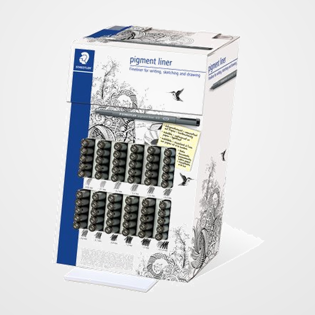 ROTULADOR CALIBRADO STAEDTLER NEGRO EXPOSITOR de 60