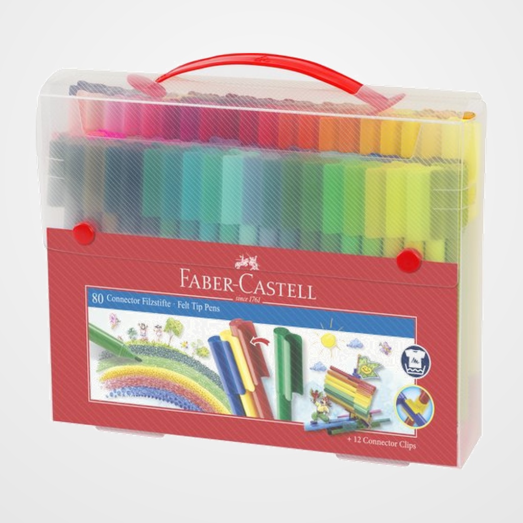 ROTULADOR FABER CASTELL CONNECTOR MALETIN DE 80