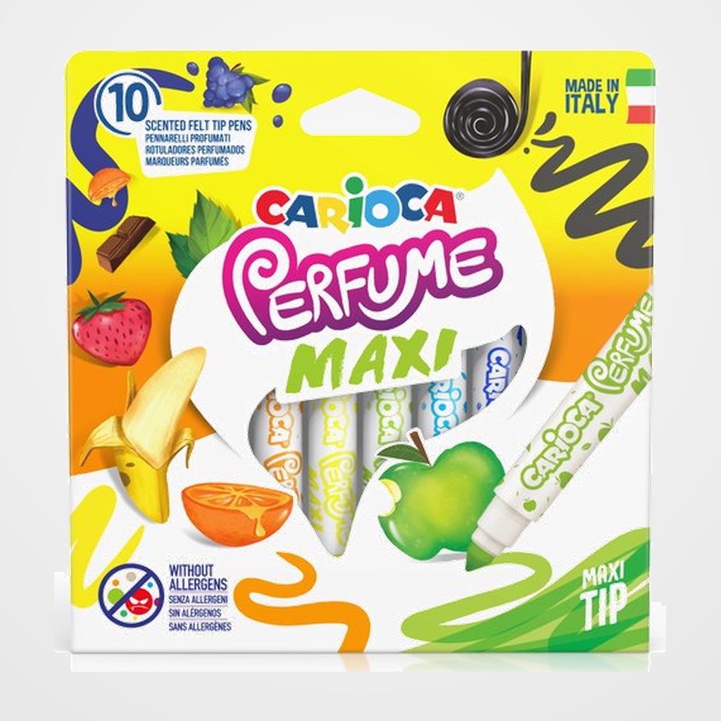 ROTULADOR FIBRA CARIOCA PERFUME MAXI CAJA de 10