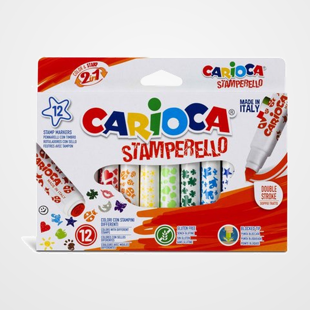 ROTULADOR FIBRA CARIOCA STAMPERELLO CAJA de 12