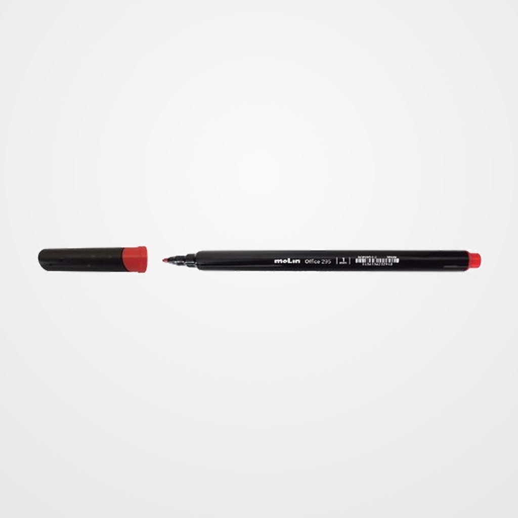 ROTULADOR FIBRA MOLIN 1 mm CUERPO TRIANGULAR ROJO