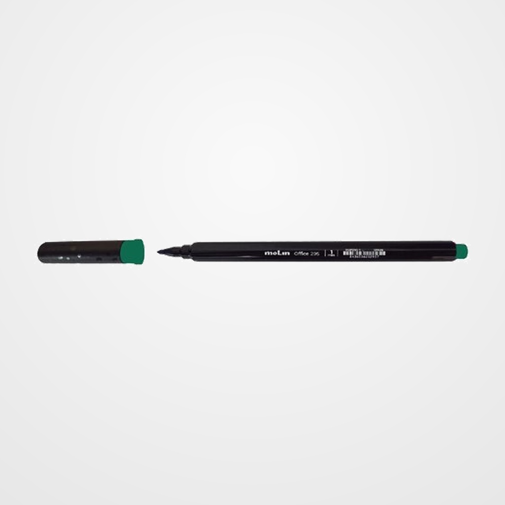 ROTULADOR FIBRA MOLIN 1 mm CUERPO TRIANGULAR VERDE