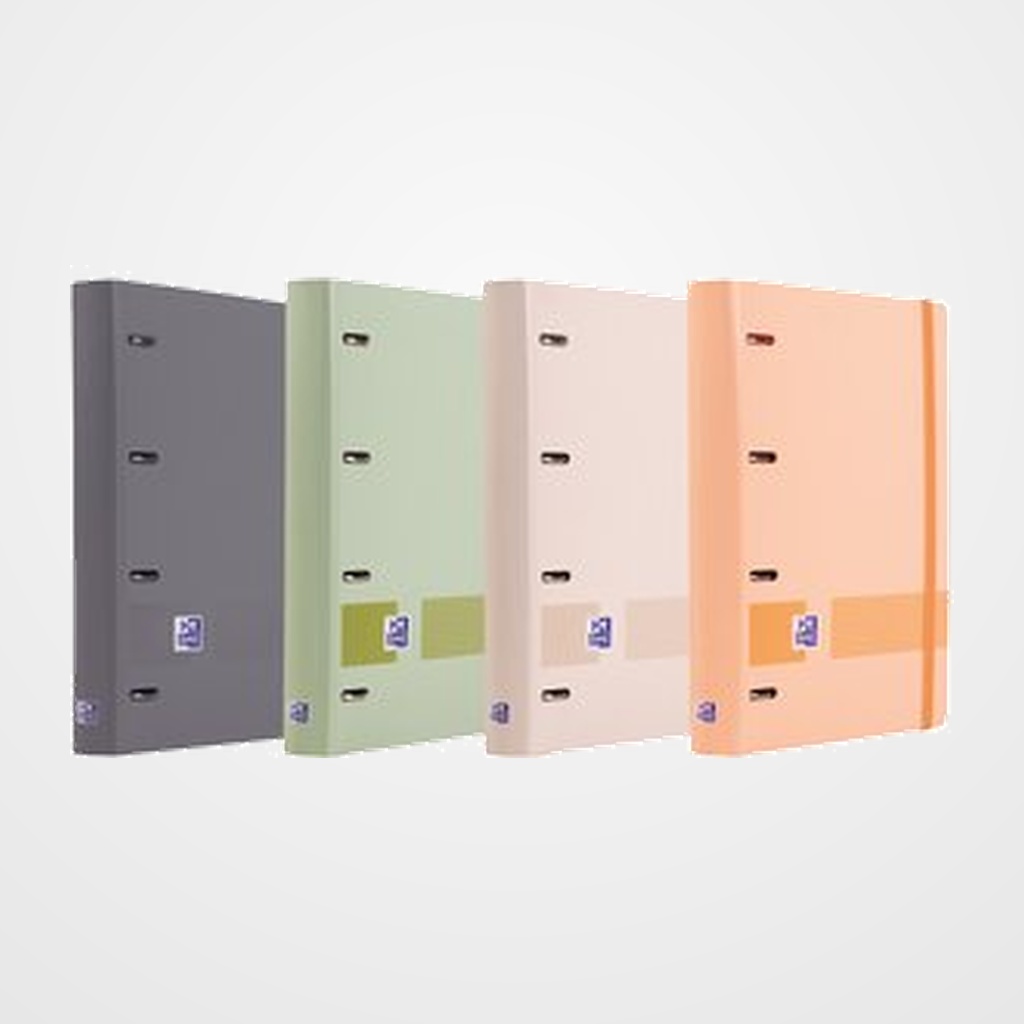 CARPEBLOC OXFORD SCHOOL EUROPEANBINDER BOREAL POLYFOAM PP A4+ 4 an.MIXTAS 35mm con RECAMBIO 100 hj. DOTS SURTIDO (4 col.)