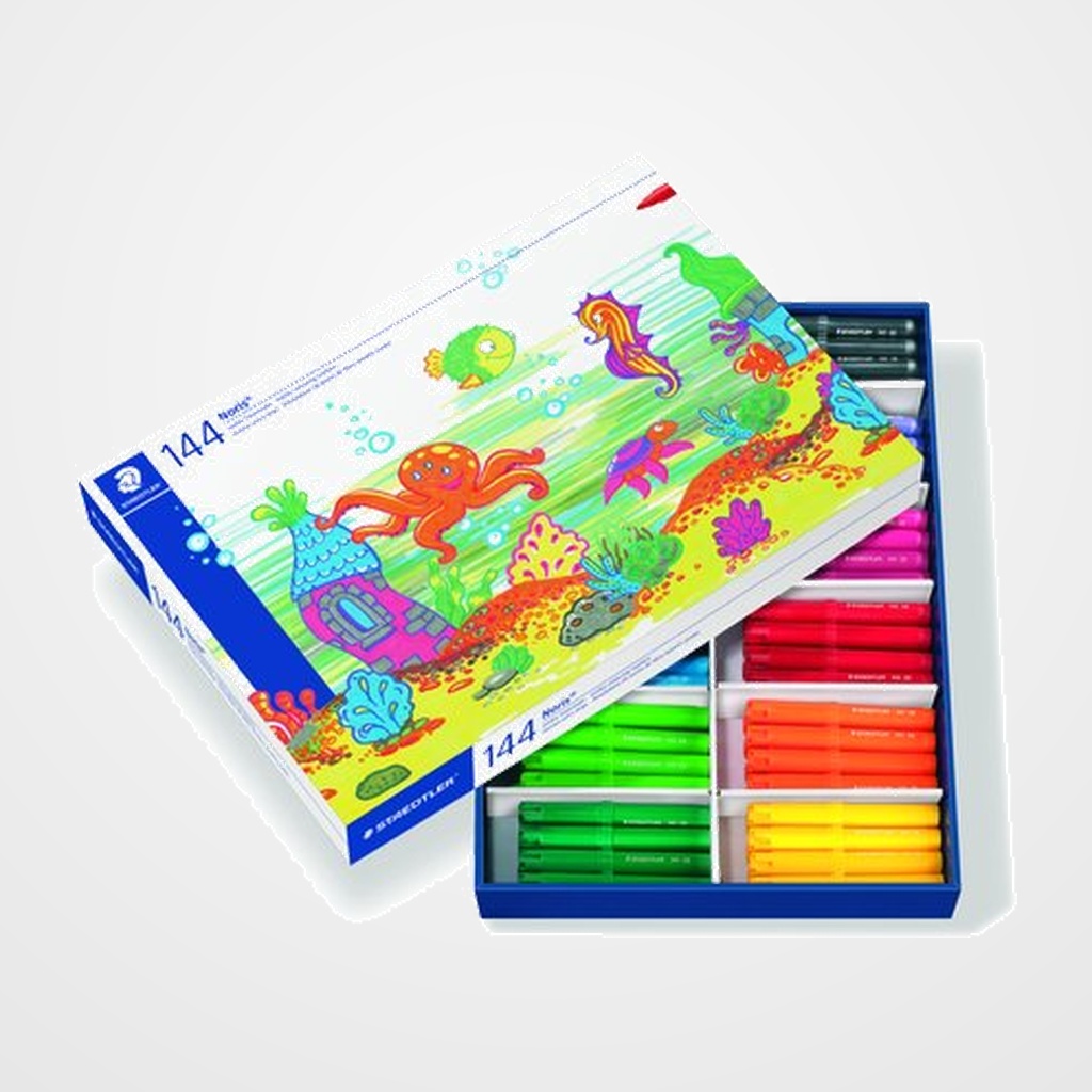 ROTULADOR FIBRA STAEDTLER  340 WATERCOLOUR CLASS PACK de 144
