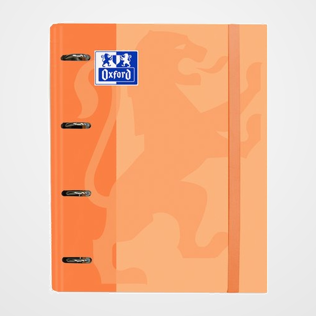 CARPEBLOC OXFORD SCHOOL EUROPEANBINDER CLASSIC A4+ 4 an.MIXTAS 35mm con RECAMBIO 100 hj. CUADRIC.5x5 MELOCOTON