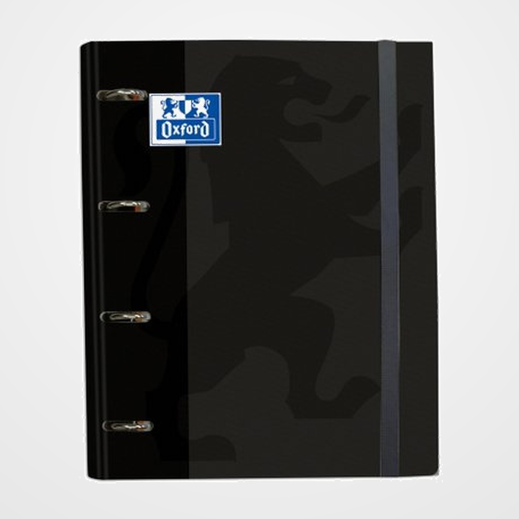 CARPEBLOC OXFORD SCHOOL EUROPEANBINDER CLASSIC A4+ 4 an.MIXTAS 35mm con RECAMBIO 100 hj. CUADRIC.5x5 NEGRO