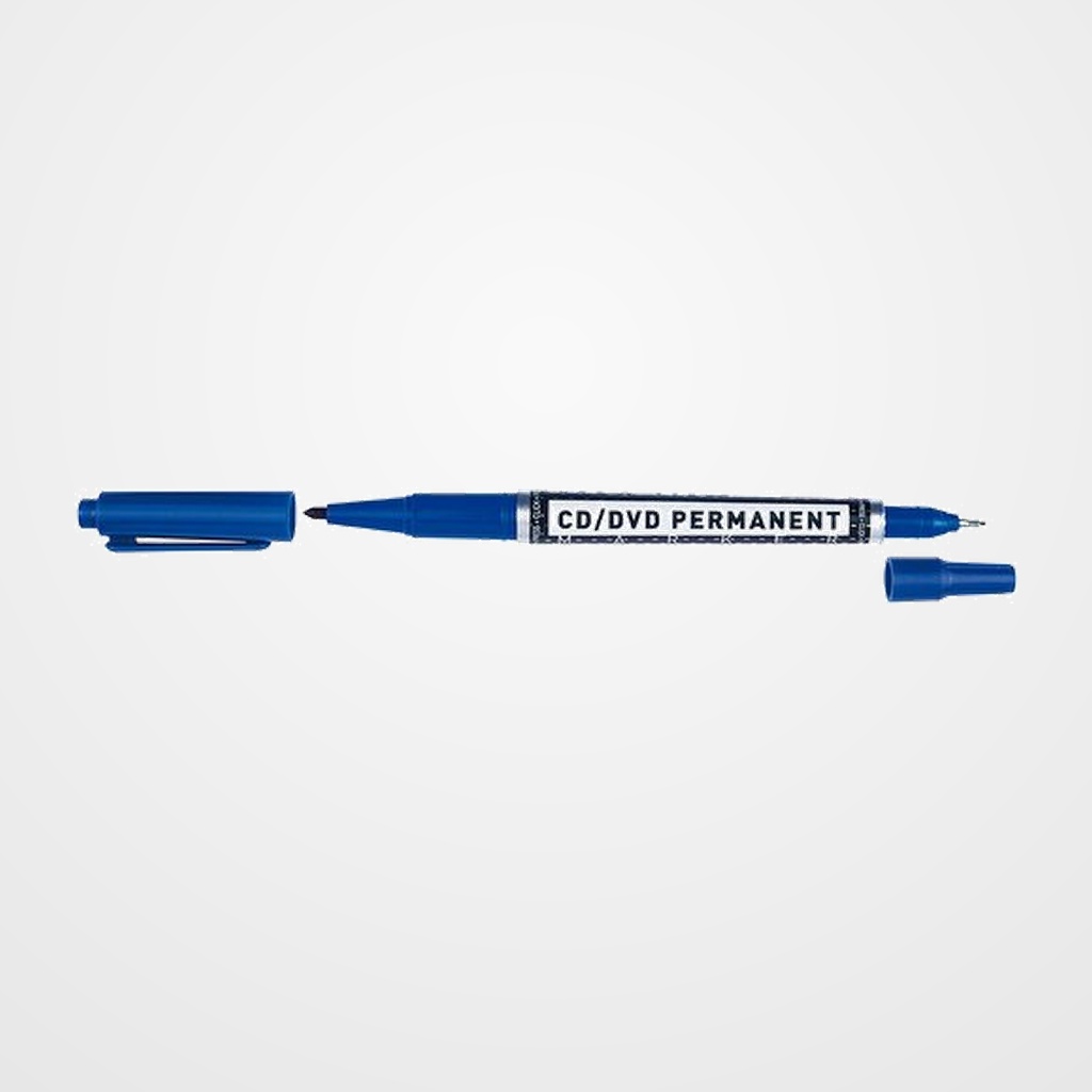 ROTULADOR PERMANENTE MOLIN para CD DOBLE PUNTA AZUL