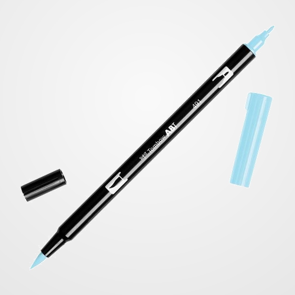 ROTULADOR TOMBOW DOBLE PUNTA PINCEL AZUL GLACIAR