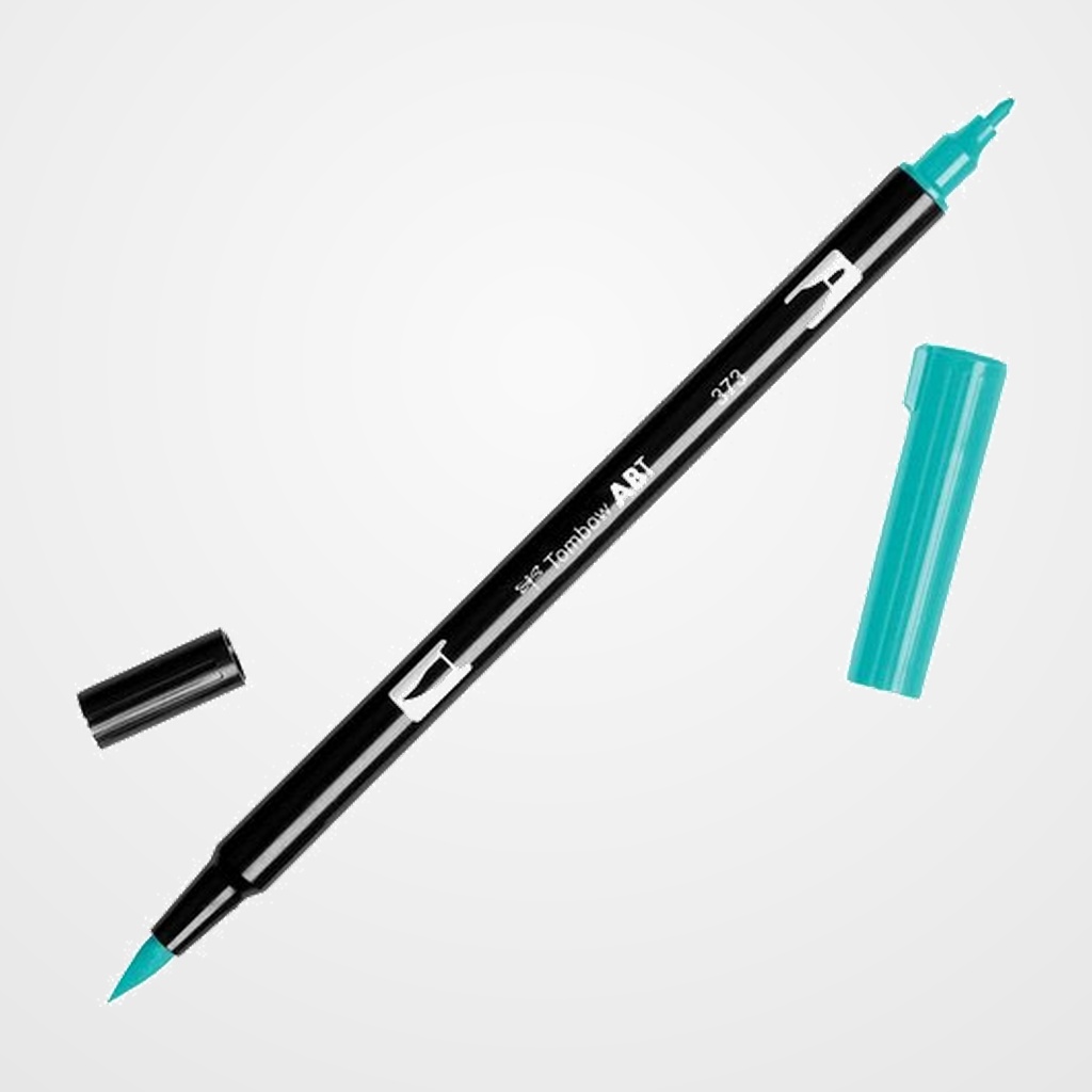 ROTULADOR TOMBOW DOBLE PUNTA PINCEL AZUL MAR