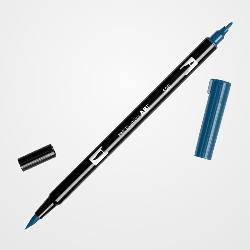 ROTULADOR TOMBOW DOBLE PUNTA PINCEL AZUL VERDADERO