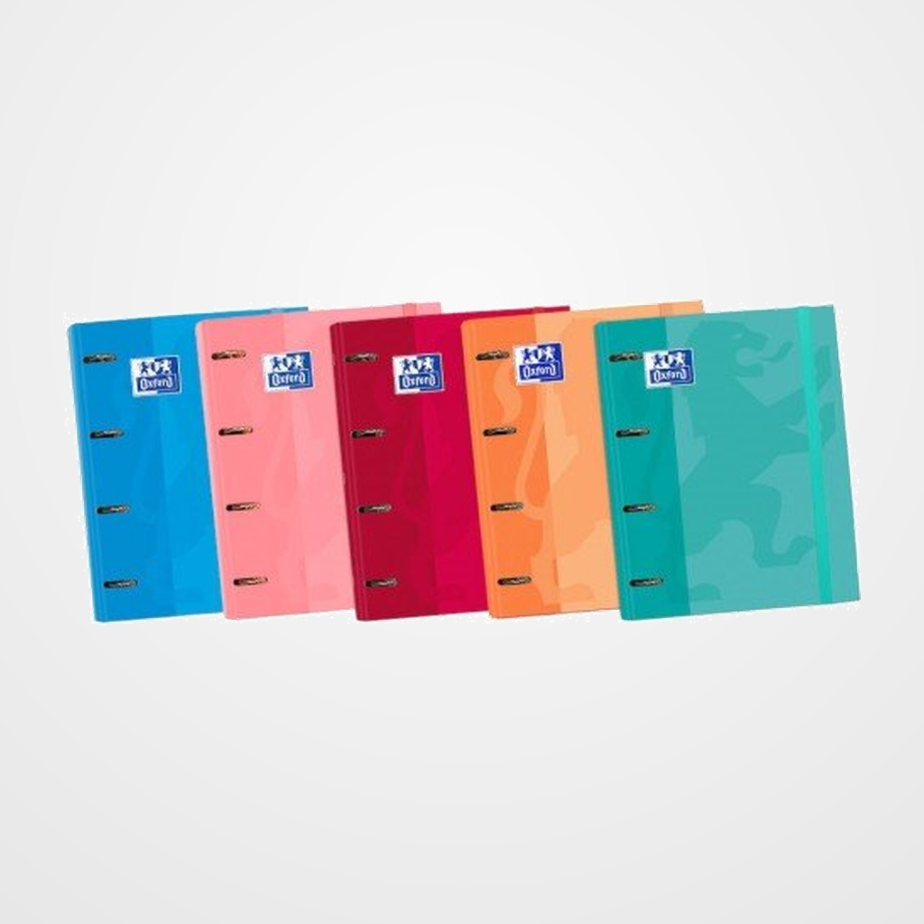 CARPEBLOC OXFORD SCHOOL EUROPEANBINDER CLASSIC A4+ 4 an.MIXTAS 35mm con RECAMBIO 100 hj. HORIZONTAL SURTIDO (col. Tendencia)